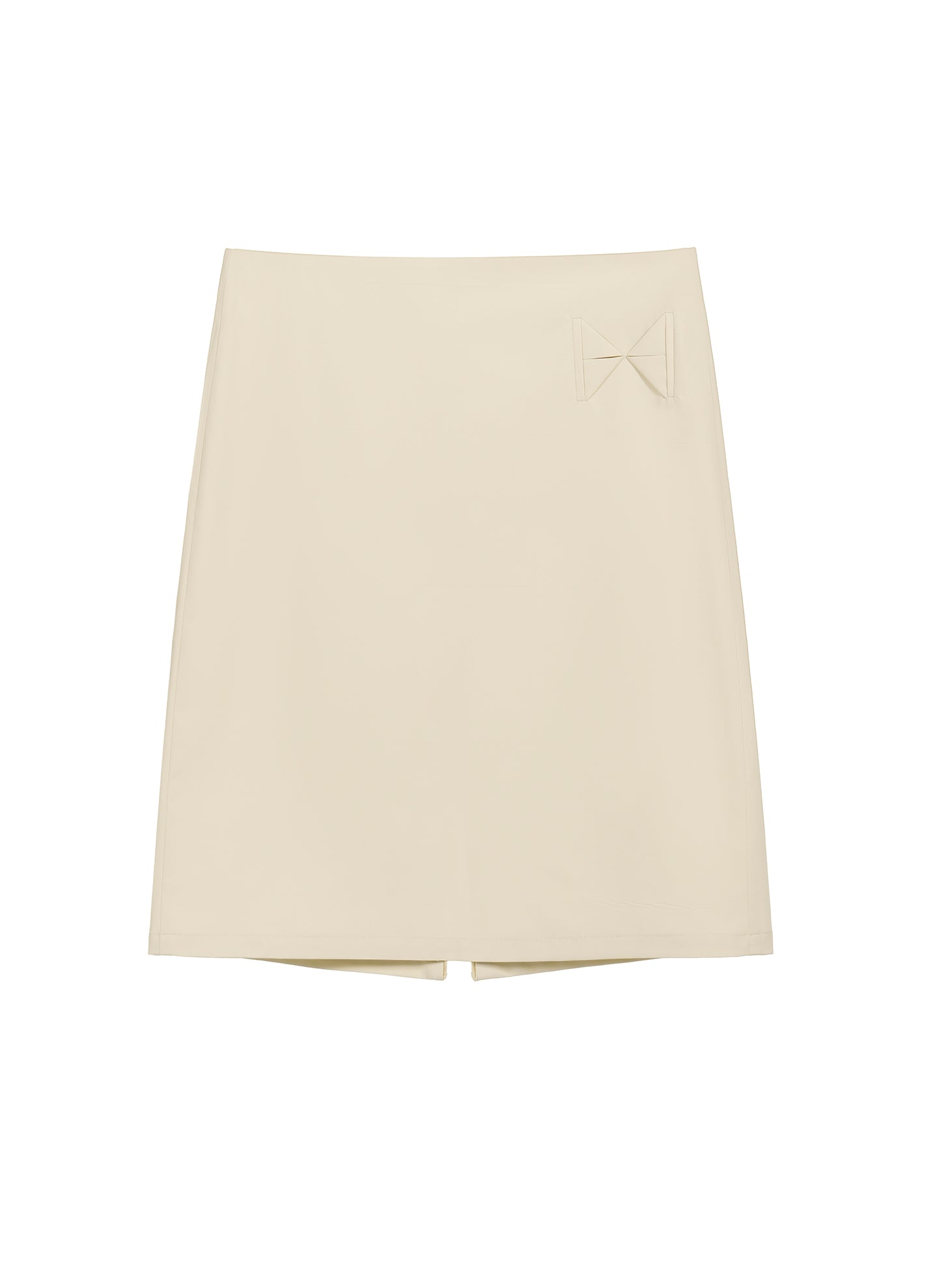 Bow windbreaker-fabric skirt