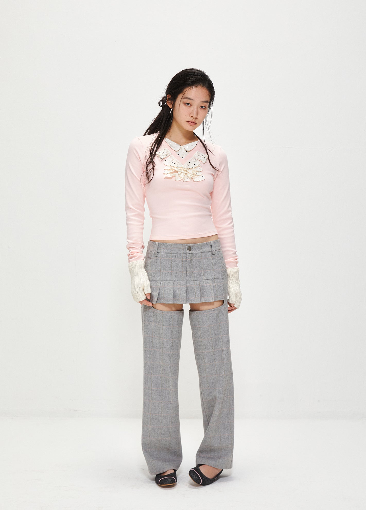 Creative doll-skirt top