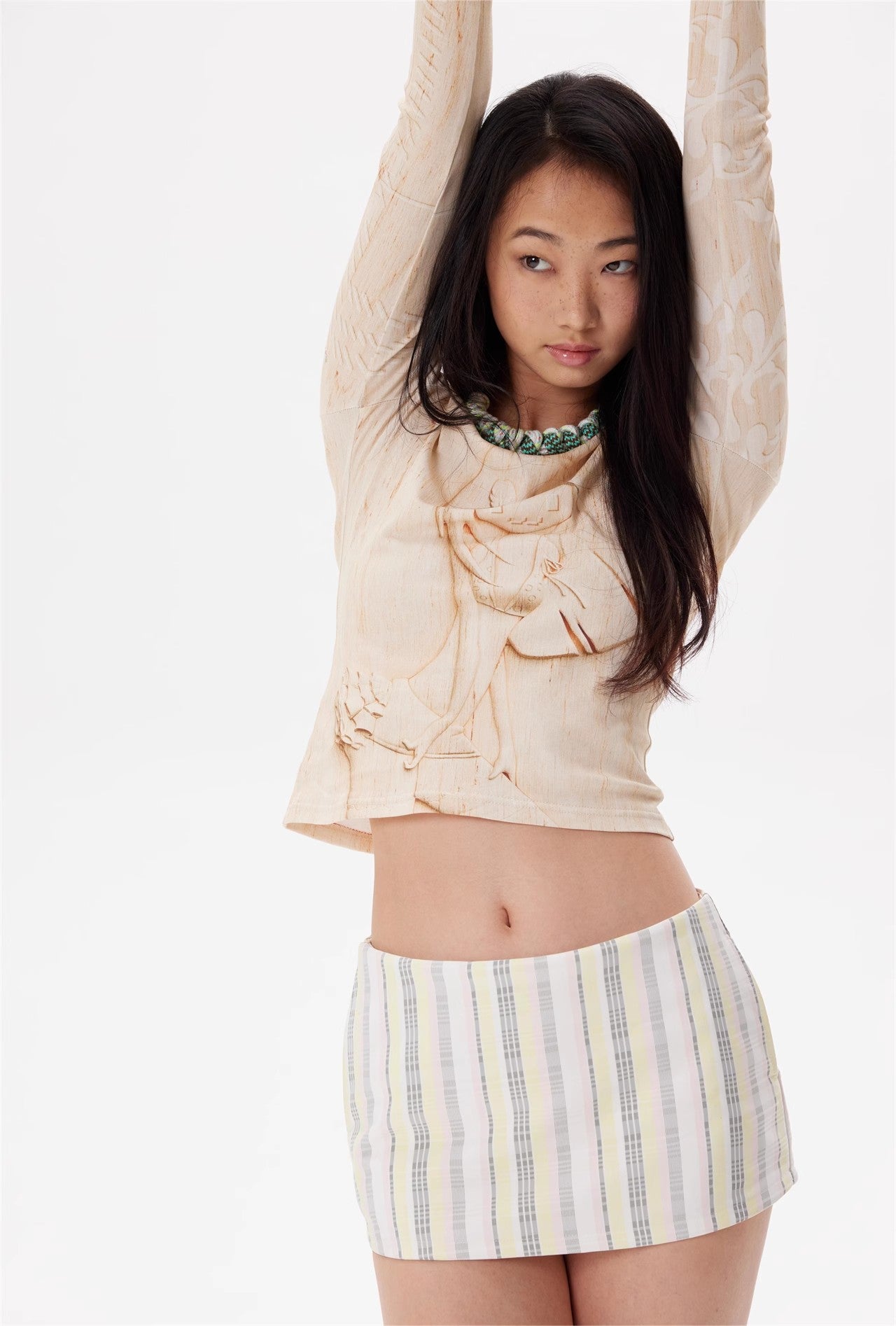 Wooden carving patterns Long Sleeve T-shir