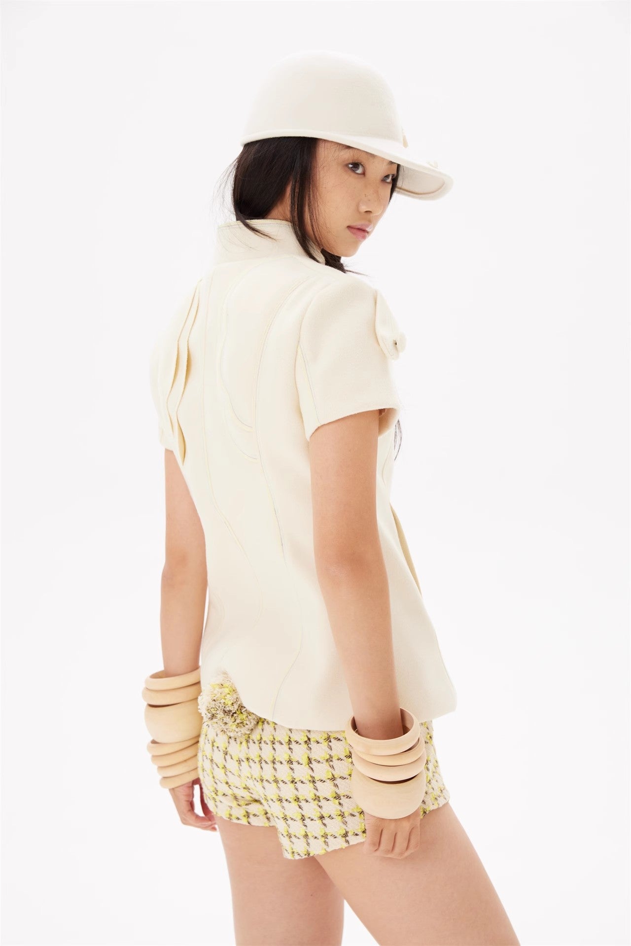 Wing flap woolen top