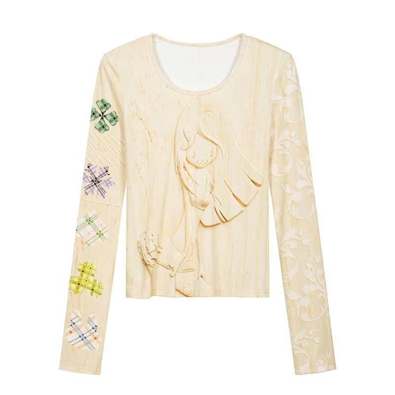 Wooden carving patterns Long Sleeve T-shir