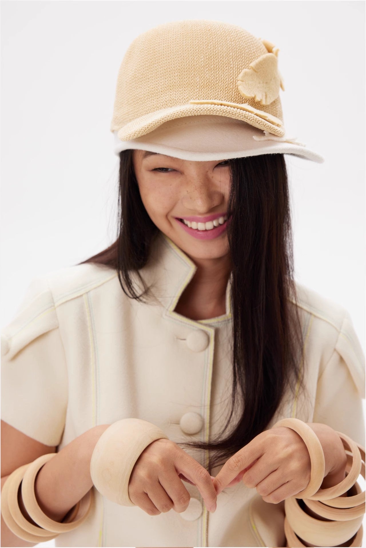 Woolen&Grass Feathered Baseball Hat