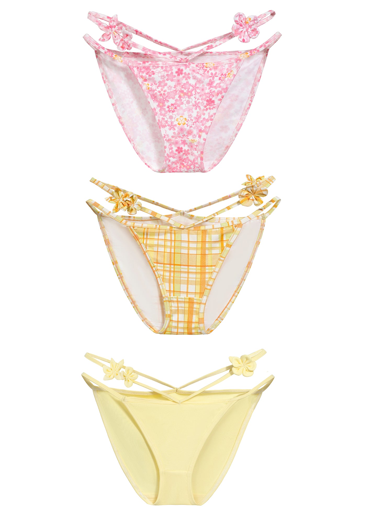 Flower design sexy women's underwear Modal antibacterial breathable summer thin triangle pants